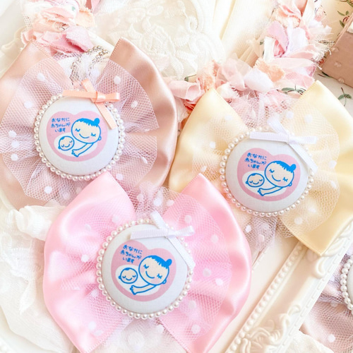 全3色】妊婦さんのカバンにつけるマタニティマークのキーホルダー