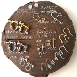 【silver925 18KGP】天然石ブラックスピネルのキラッとクールピアス(イヤリング) 10枚目の画像