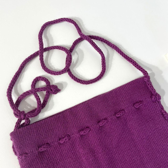 ニット ショルダー バッグ パープル ★288 SHOULDER BAG PURPLE 3枚目の画像