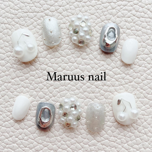 シルバーさくらんぼネイルチップ ネイルチップ（つけ爪） Maruu 通販  