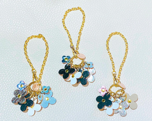 6,600→¥5,280お得価格セットK】4flowersバッグチャーム×3セット