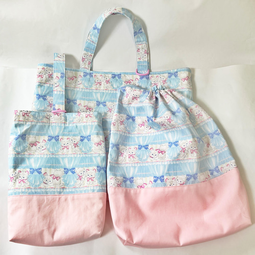 入園入学セット 3点セット 入園グッズ 女の子 ねこりぼん ゆめかわ 