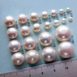大粒 高品質 AAAA 淡水パール ボタン型 真珠 13~14mm 片穴 ホワイト系 1粒 1枚目の画像