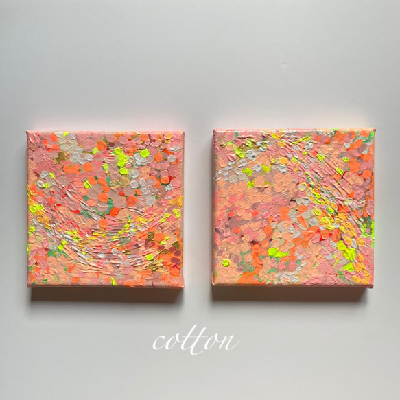 原画・送料無料】2つセット抽象画 桜 春 キャンバス「春を迎える