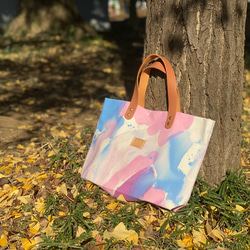 《Creema限定福袋》手染めの帆布トートバッグと新作ポーチのセット / palette pink セット 4枚目の画像