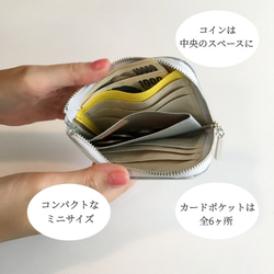 薄マチで使いやすい ハーフ財布 牛革 シュリンクトープ  コンパクト財布 squeeze 6枚目の画像
