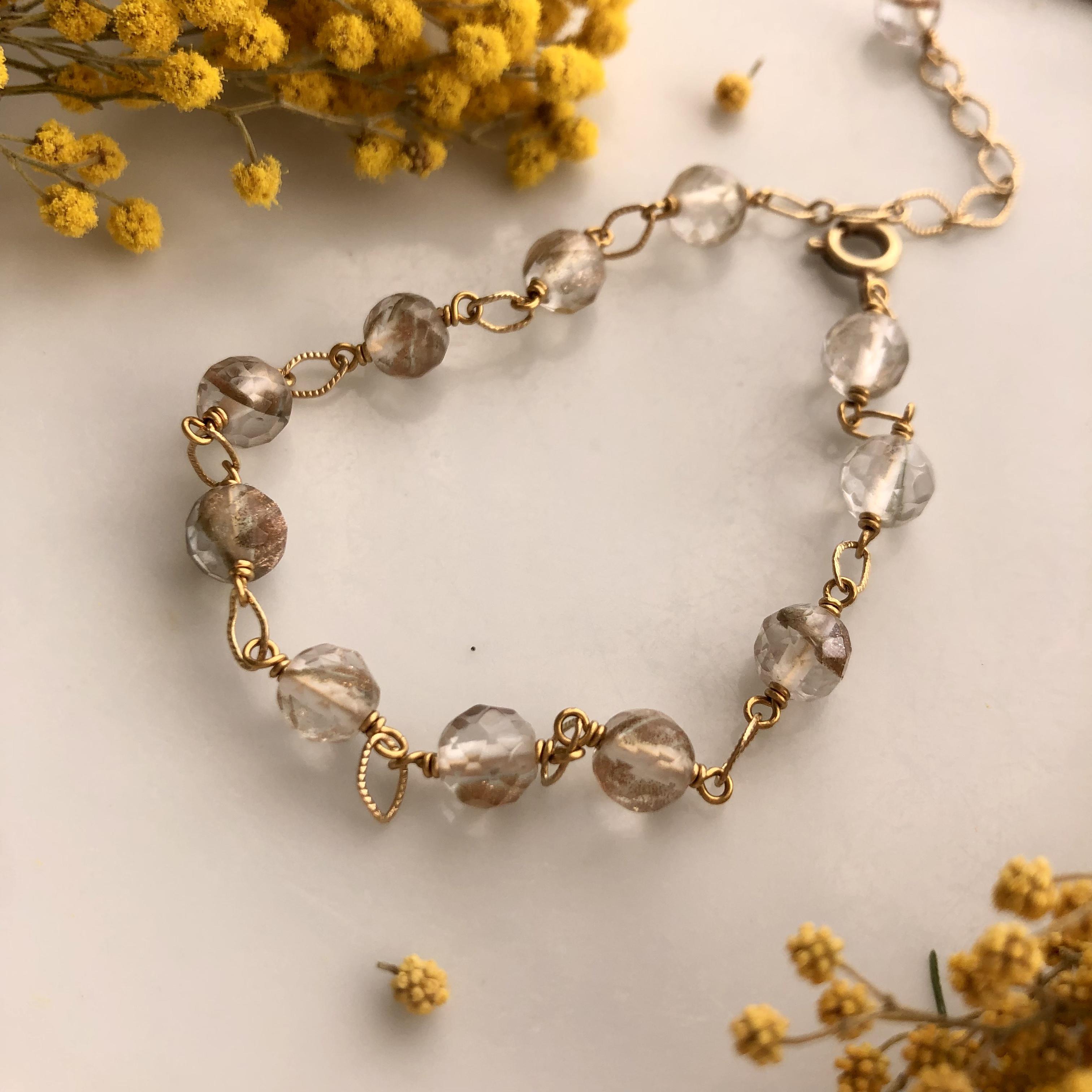 サンストーンのキラキラ☆ブレスレット