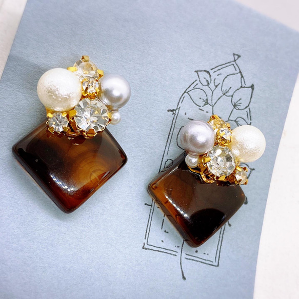 Amber jewelrybox  piace/earring 4枚目の画像