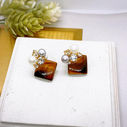 Amber jewelrybox  piace/earring 2枚目の画像