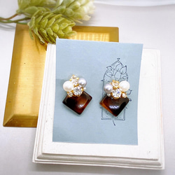 Amber jewelrybox  piace/earring 3枚目の画像