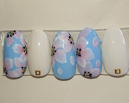 最大￥150オフ】♥1日で作成♥桜ネイル サイズオーダー ネイルチップ 