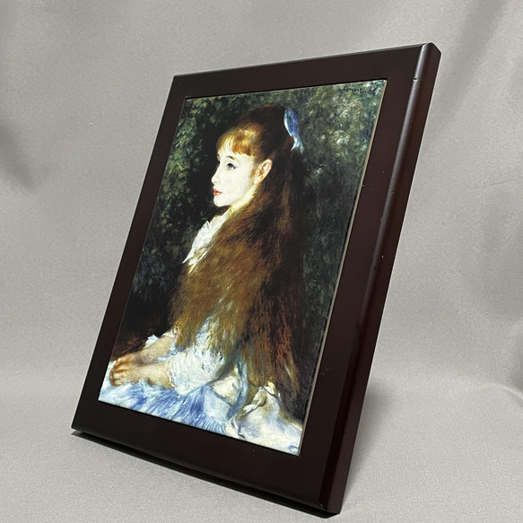 ルノワール 可愛いイレーヌ イレーヌ・カーン・ダンヴェール嬢 フォトタイル木製フレーム付き 2枚目の画像