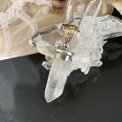 水晶 トップ（ K18・GOLDプレート張り付け ） 1枚目の画像