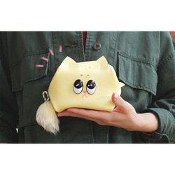 新色シルバー・pale cat pouch 5枚目の画像