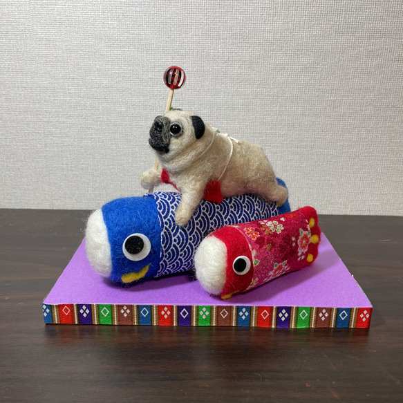 パグちゃんの五月飾り 羊毛フェルト K.factory tom&willy 通販