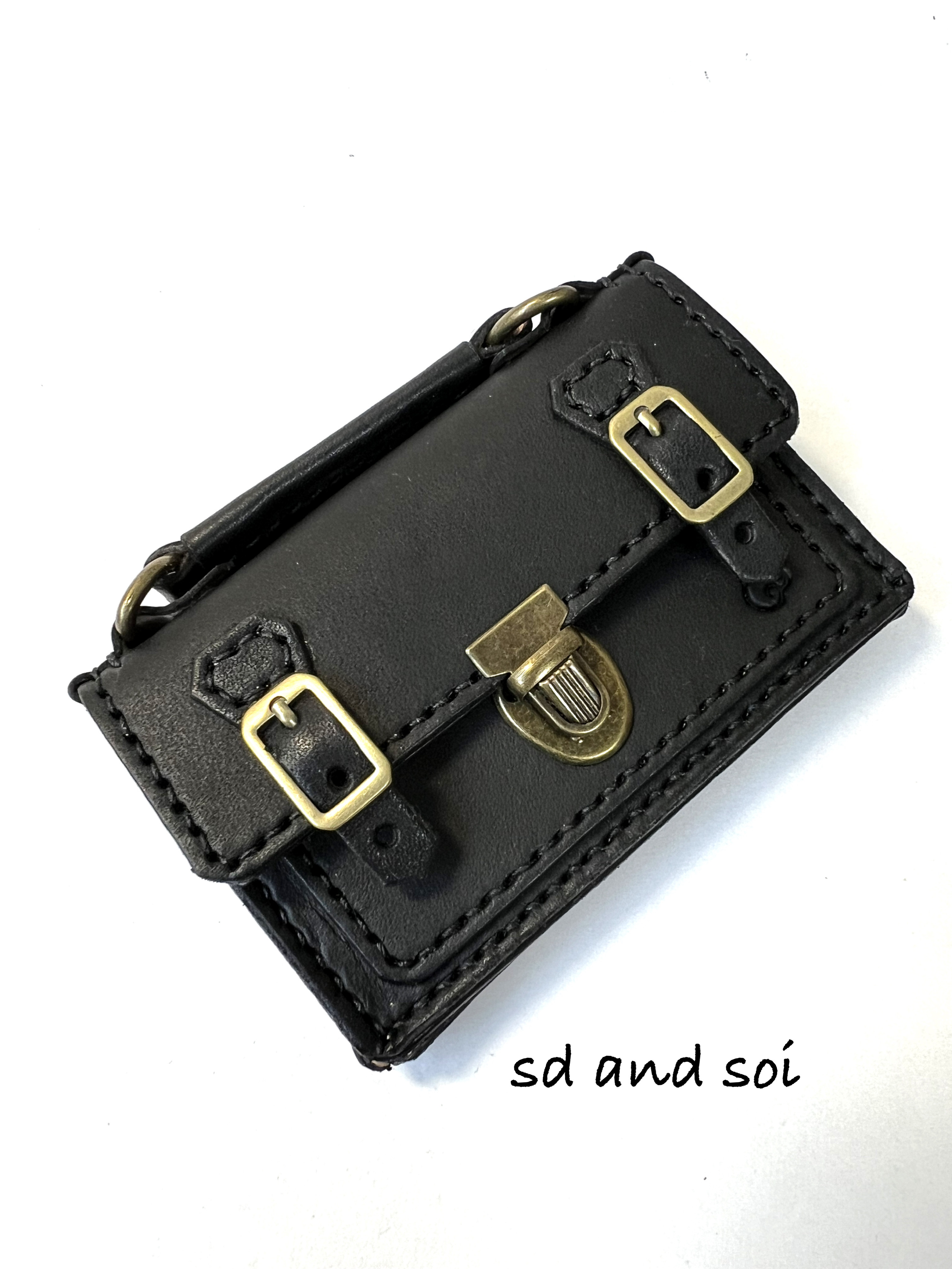 昔の学生カバン風名刺入れ　カードケース　小物入れ