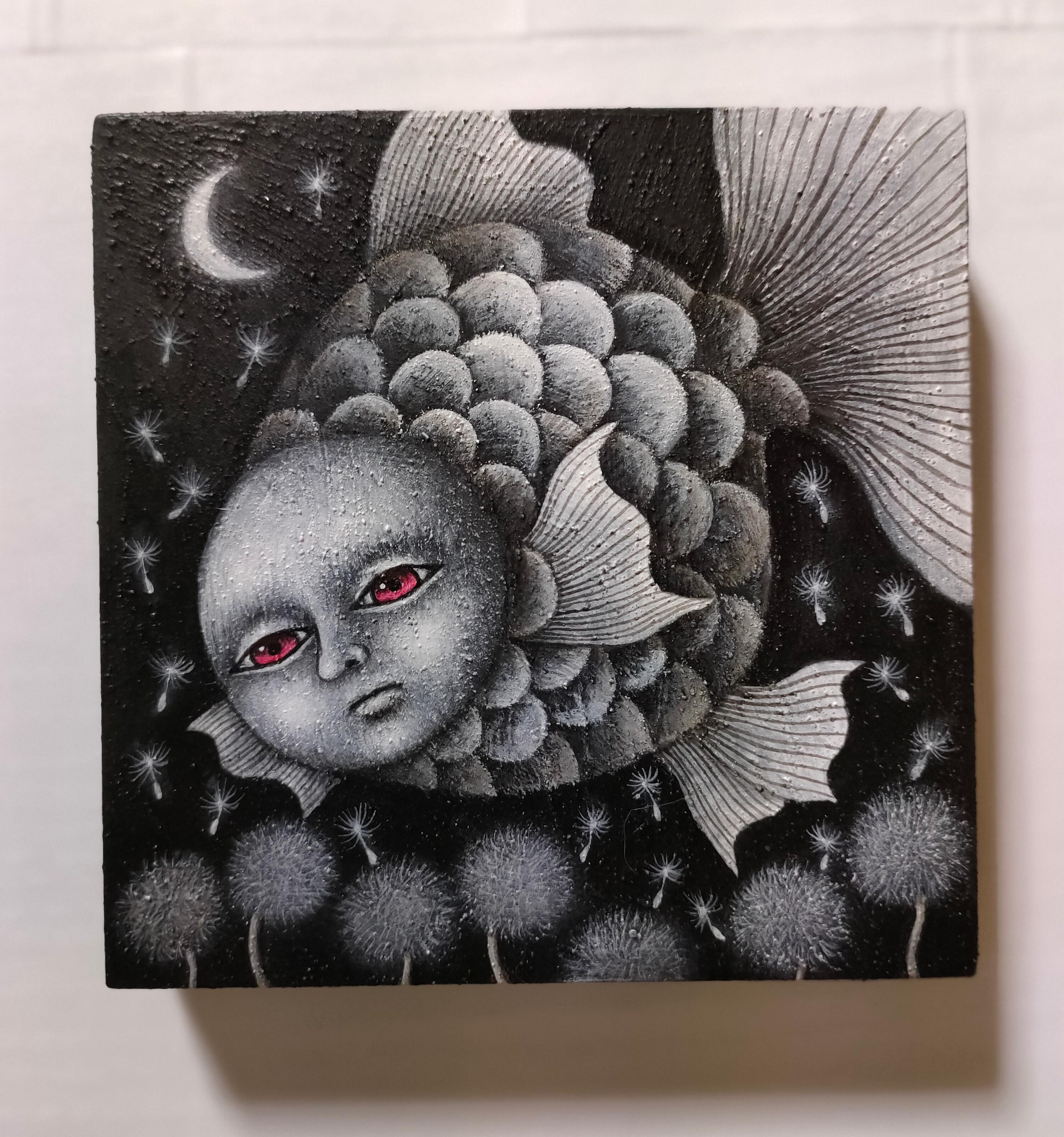 ミニ原画 やわらかな夜