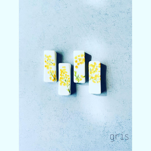 ミモザの箸置き4個セット 箸・箸置き gris 通販 13591608｜Creema