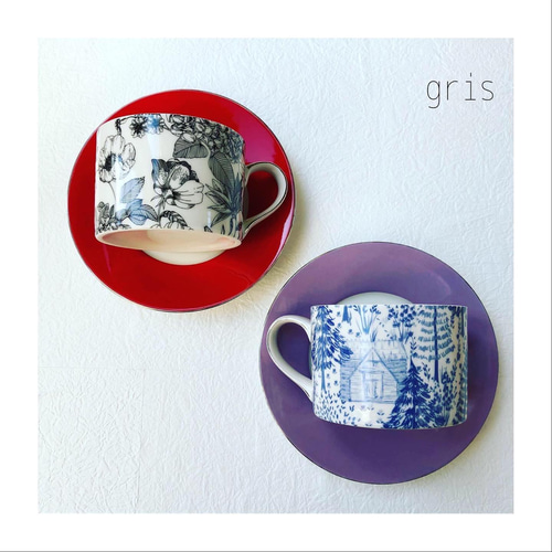 北欧風♡カップ&ソーサー2脚セット ティーカップ gris 通販 北欧風♡カップ&ソーサー2脚セット ティーカップ gris 通販