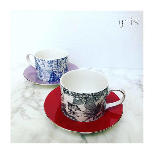 北欧風♡カップ&ソーサー2脚セット ティーカップ gris 通販