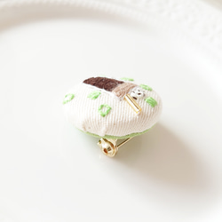 刺繍ブローチ　夏の純喫茶 / クリームソーダ  レモネード  コーヒーフロート 16枚目の画像