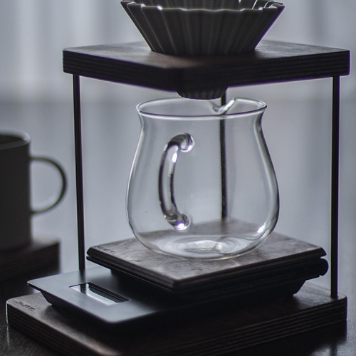 枯白 koku コーヒードリップスタンド ドリッパースタンド 枯白/KOKU/コーヒードリップスタンド ウォールナット（鉄板付き