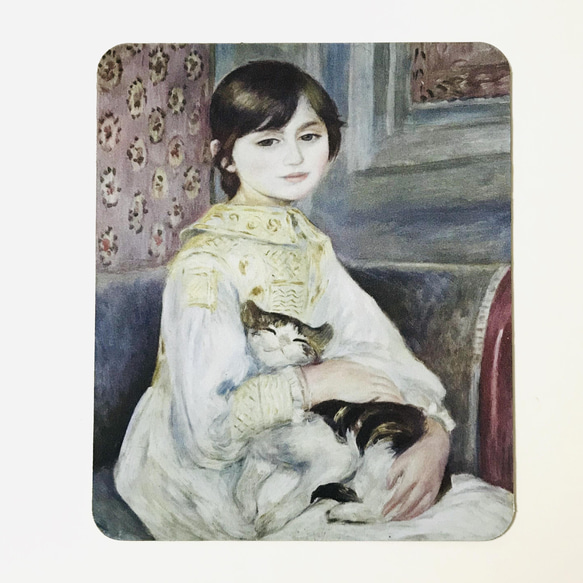 ルノワール ジュリー・マネあるいは猫を抱く子ども マウスパッド