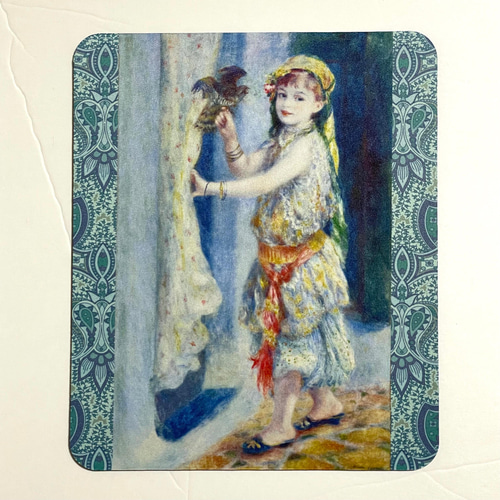 ルノアール、たかを持つ少女、鷹と少女 ルノワール 鳥と少女（鷹を持つ少女）マウスパッド マウスパッド chaya