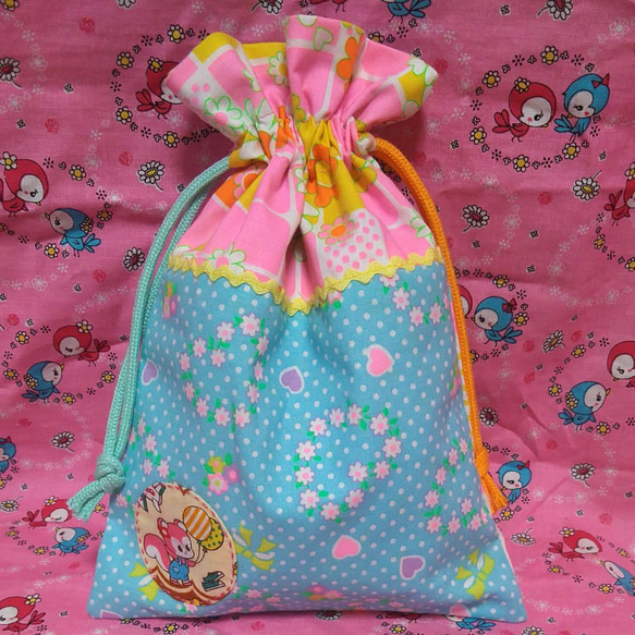 入園・入学準備】ピンクアニマル 給食3点セット