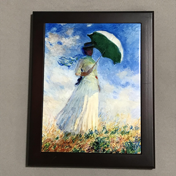 硝子絵画 硝子絵画 女性像 木製フレーム付き 飾りつける 美術品