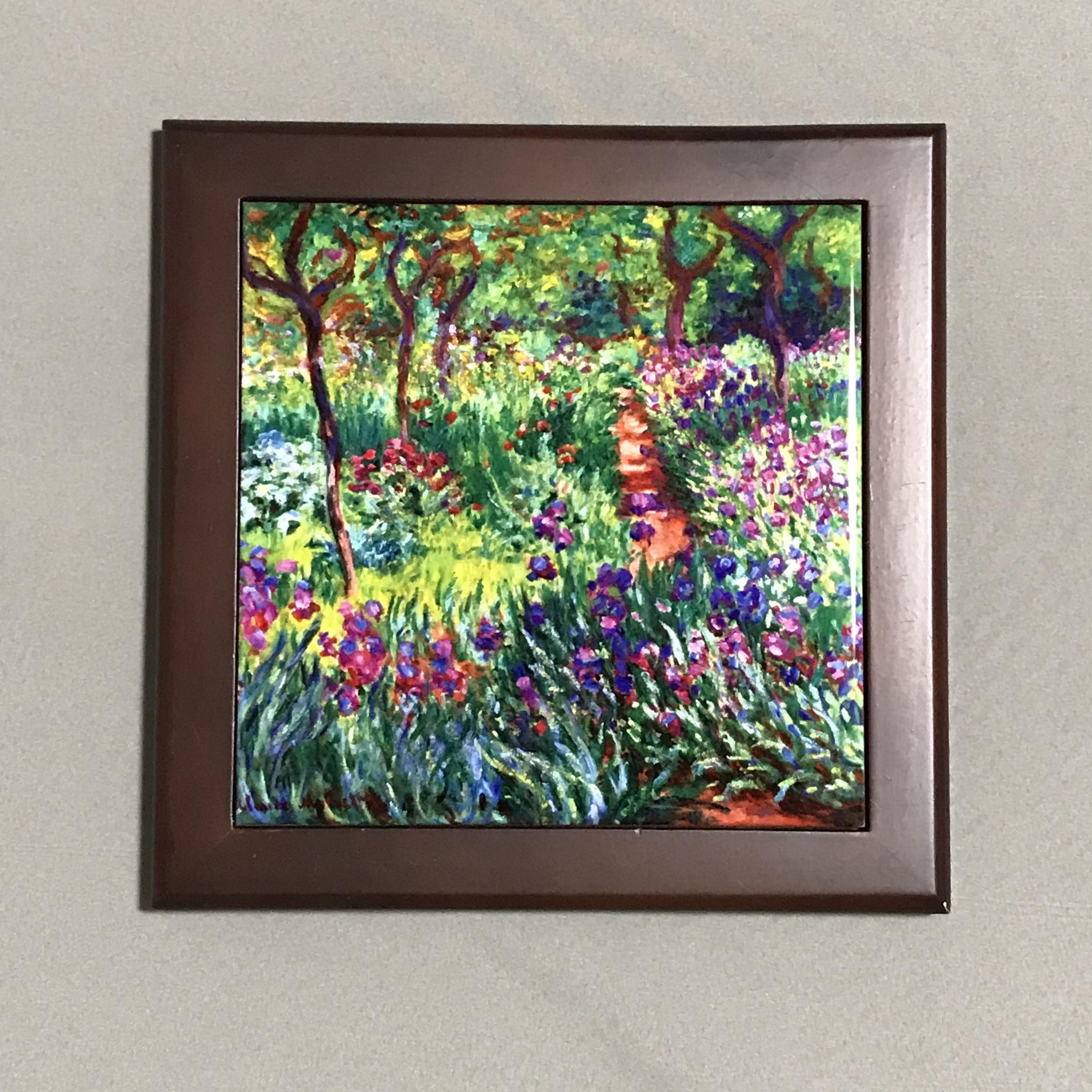 【額縁付き】A2 ポスター モネ『ジヴェルニーのモネの庭、アイリス』 額縁付き】A2 ポスター モネ『ジヴェルニーのモネの庭、アイリス