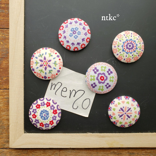 マグネット 6個セット【D set】＊ 花柄 小花 東欧 北欧 花 フラワー 花