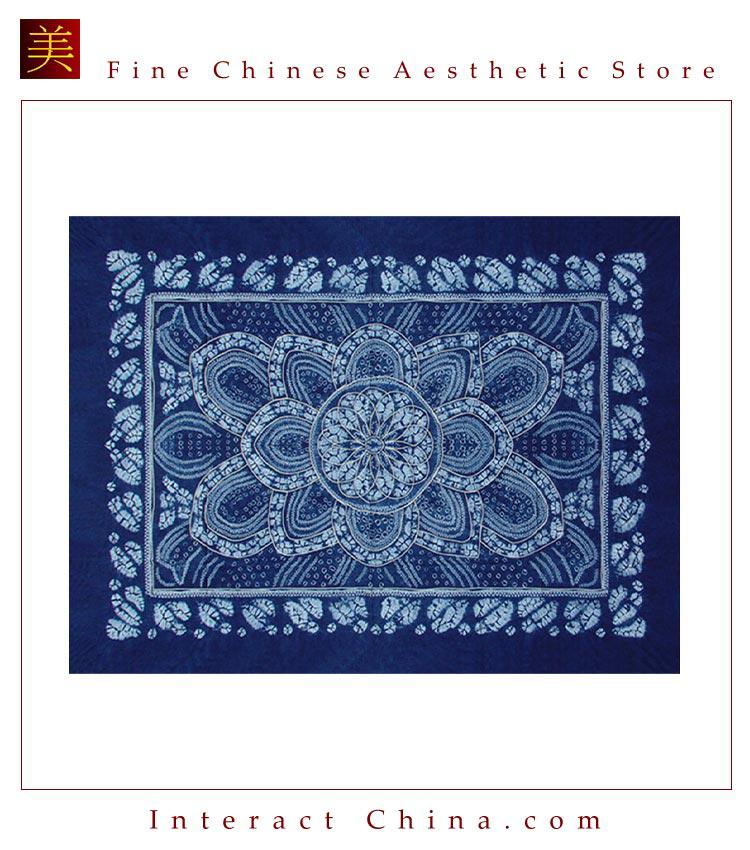 雲南ぺー族バティック テーブルクロス100%手作り 手描き１５０x２００cmインテリア 壁掛け ハンギングアート#132