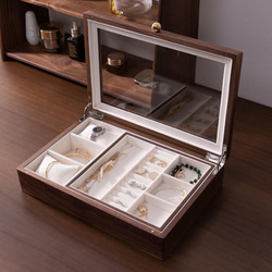 木製の玄関収納ボックス 引き出し2段 アンティーク風 書類ボックス