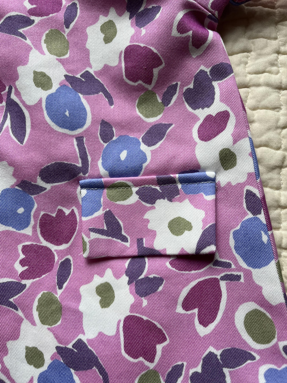 丸襟が可愛い❤️北欧風の花柄スプリングコート（80） 3枚目の画像