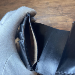 『即納』WK-02 2つ折り財布小銭横　ブラック　クロムエクセル 6枚目の画像