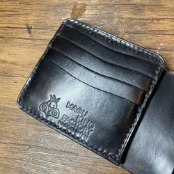 『即納』WK-02 2つ折り財布小銭横　ブラック　クロムエクセル 5枚目の画像