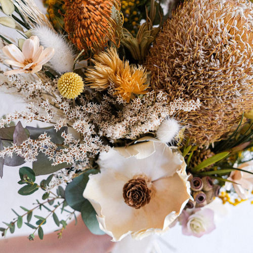 バンクシアのドライフラワーブーケ＊ウェディングブーケ ブーケ 花 と