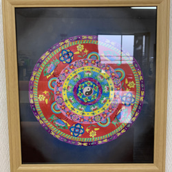 上昇する龍と鳳凰【風水画】喜びのマントラ（額入り）占師が塗ってい