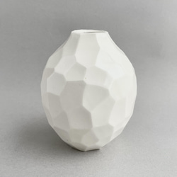 花器 (小） 花瓶 (白）Vase (white) 陶磁器製　 2枚目の画像