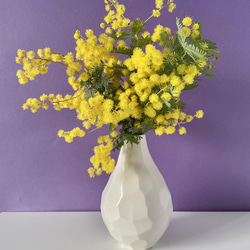 花器 (小） 花瓶 (白）Vase (white) 陶磁器製　 7枚目の画像
