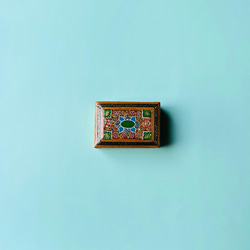 ペルシャの象嵌細工（寄木細工） 小箱【ハータムカーリー040】 2枚目の画像