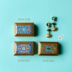 ペルシャの象嵌細工（寄木細工） 小箱【ハータムカーリー040】 12枚目の画像