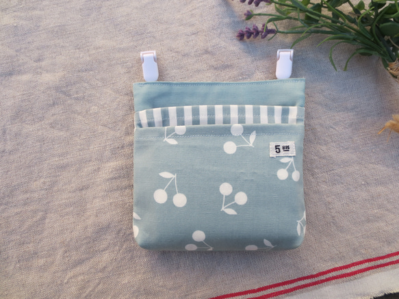 *さくらんぼ*の移動ポケット　ふた無し　ブルー 人気・おすすめ｜売れ筋商品・話題商品におすすめ 品質チェック済み 安心配送 今月のおすすめ