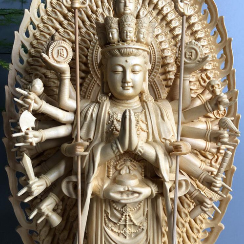 木彫り 仏像 娑婆三聖（観音菩薩 釈迦如来 地蔵菩薩） 座像 彫刻