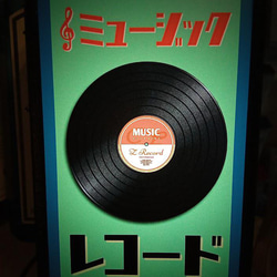レコード ミュージック レコードショップ コレクション 昭和 レトロ 看板 玩具 置物 雑貨 LEDライトBOXミニ 6枚目の画像