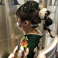 金箔 ウエディング 結婚式 色打掛 卒業式　髪飾り　成人式　和装　袴　前撮り 4枚目の画像
