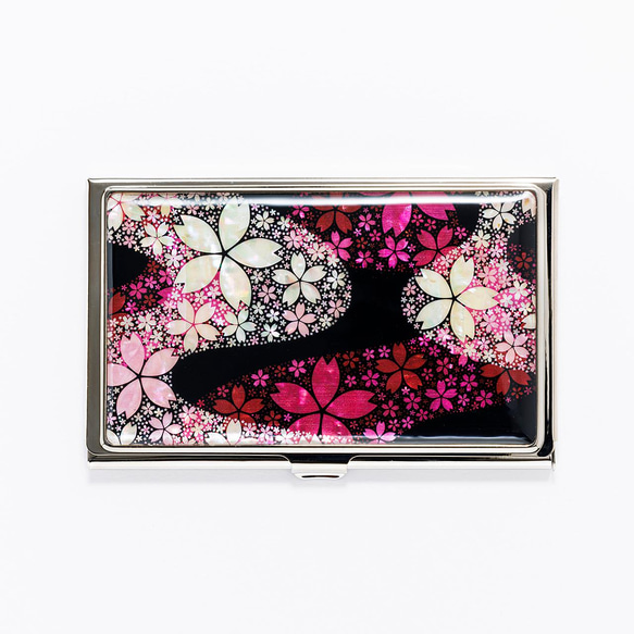 天然貝 名刺カードケース（夢桜 -愛-）シェル・螺鈿アート｜ギフト・プレゼントにおすすめ 3枚目の画像
