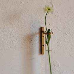 試験管一輪挿し壁付真鍮150 2枚目の画像