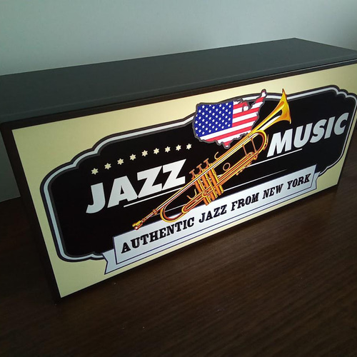 JAZZ ジャズミュージック サックス ライブ 看板 置物 雑貨 ライトBOX